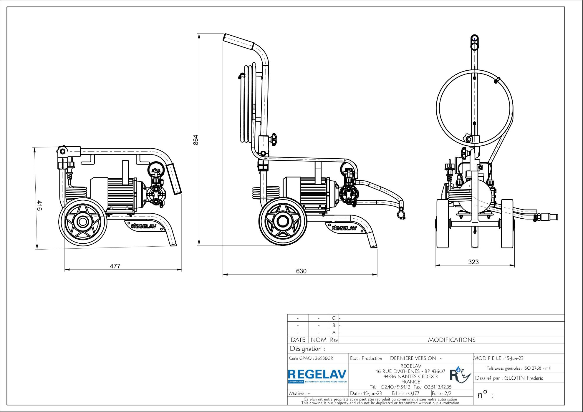 Pulvérisateur électrique sur chariot multi-usages - Algispray