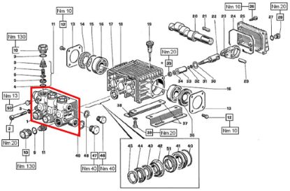 Culasse nue Ø18 pour pompe INTERPUMP W154HH Culasse nue Ø18 pour pompe INTERPUMP W154HH