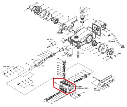 Culasse nue Ø20 pour pompe CAT 660