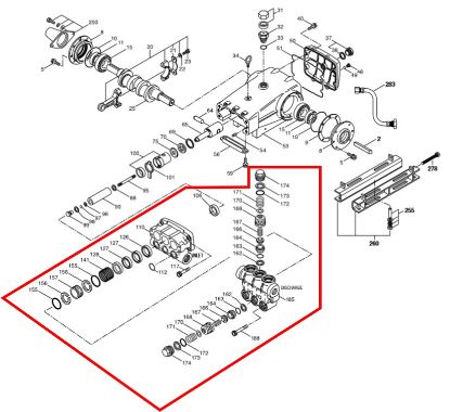 Culasse complète Ø40 pour pompe CAT 3537