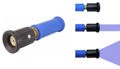 Lance BP bleue avec jet réglable et grand débit F1/2 laiton