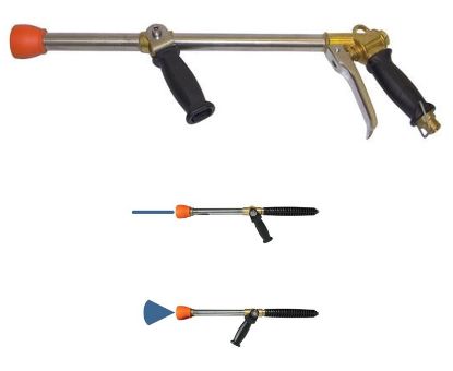 Lance droite Mitra 600 mm + pistolet M1/2 Ø2,3 inox laiton