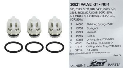 Kit 3 clapets et joints pour pompe CAT 310-340-350-5CP