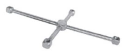 Bras de lavage tournant Ø400/600 4 porte buses F1/8 0° inox