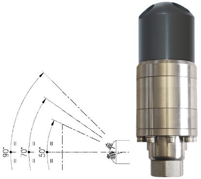 Tête de lavage A43FR2 160 Bar 25 l/min F1/2 3 porte buses F1/4 inox