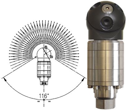 Tête de lavage A42R2 160 Bar 40 l/min F1/2 3 porte buses F1/8 inox