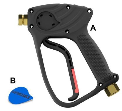 Pistolet HP RL31 350 bar 40 l/min F3/8 tournant F1/4 laiton