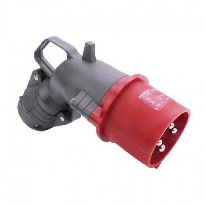 Fiche 32A 380V 3P+T à sortie coudée Hypra plastique