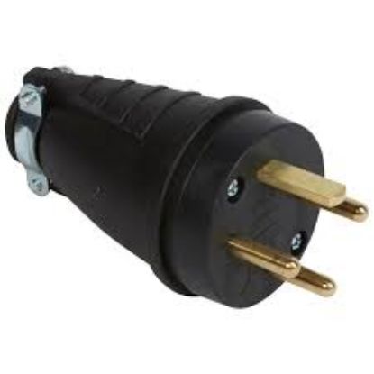 Fiche 20A 380V 3P+T à sortie droite caoutchouc