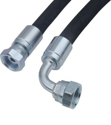 Flexible DN10 HP 2T noir 0.58m F3/8 F1/2-90°