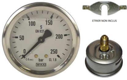 Manomètre liquide axial 0-400 Bar Ø50 M1/4