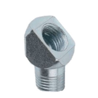 Coude 45° HP MC1/8 F1/8 zingué type graissage