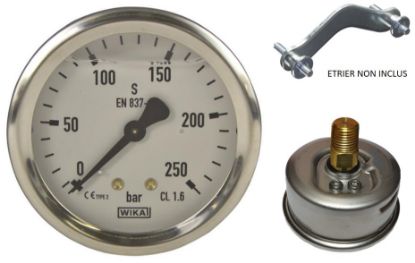 Manomètre liquide axial 0-400 Bar Ø63 MNPT1/4