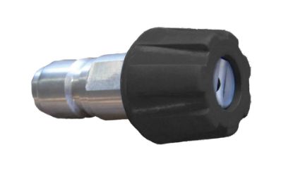 Coupleur mâle AKBO inox et buse 0520 + protection noire