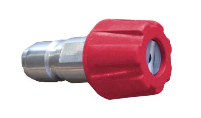 Coupleur mâle AKBO inox et buse 0530 + protection rouge