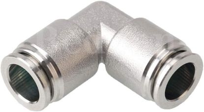 Coude pneumatique 90° Ø9.6 Ø9.6 laiton nickelé