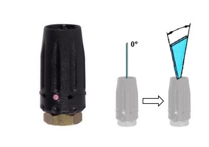 Buse à angle variable F1/4 HP 045 laiton