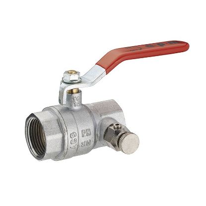 Vanne à sphère avec purge MP F1"1/4 F1"1/4 laiton