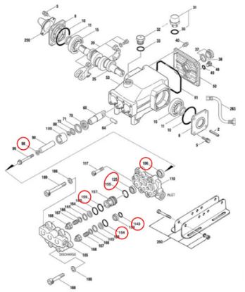 Kit joints EPDM pour pompe CAT 5CP6221-41CS-51