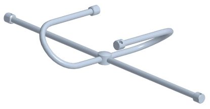 Bras de lavage tournant Ø400/600 4 porte buses F1/8 5° inox