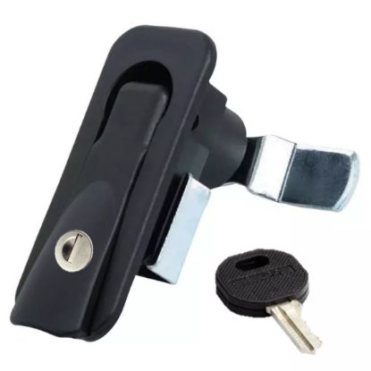 Poignée encastrable avec clé noire 110x35 mm