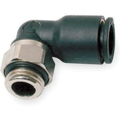 Coude 90° pneumatique M1/8 Ø8 laiton nickelé