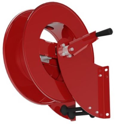 Enrouleur manuel 25 m M1/2 F1/2 600 Bar acier rouge