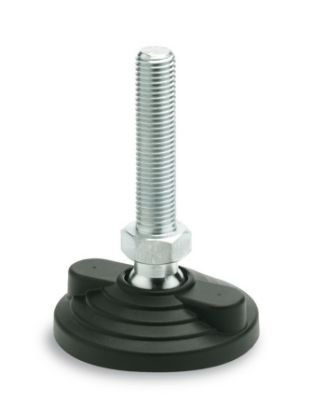 Pied réglable antidérapant à rotule pour fixation au sol Ø80 M12x68