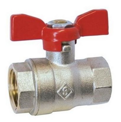 Vanne à sphère BP poignée papillon F3/4 F3/4 laiton