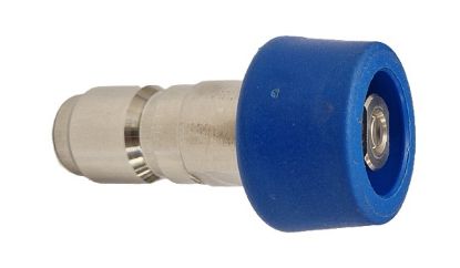 Coupleur mâle AKBO inox et buse 1512 + protection nylon bleue