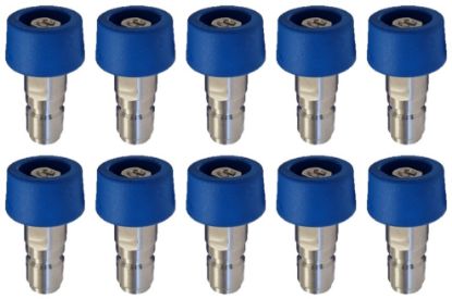 Coupleur mâle AKBO inox et buse 1530 protection nylon bleu - 10 pièces