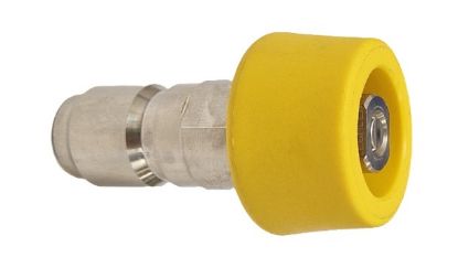 Coupleur mâle AKBO inox et buse 6515 + protection nylon jaune
