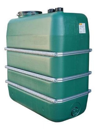 Cuve à eau verticale polyéthylène vert 2000L + bandage de renfort