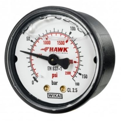 Manomètre liquide axial 0-160 Bar Ø50 MNPT1/4 - HAWK