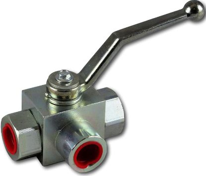 Vanne 3 voies HP 500 Bar F3/8 F3/8 F3/8 inox