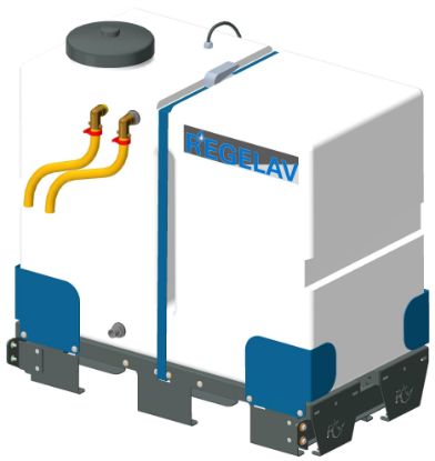 Kit cuve à eau 300L sur châssis pour nettoyeur embarqué GA340-390-690