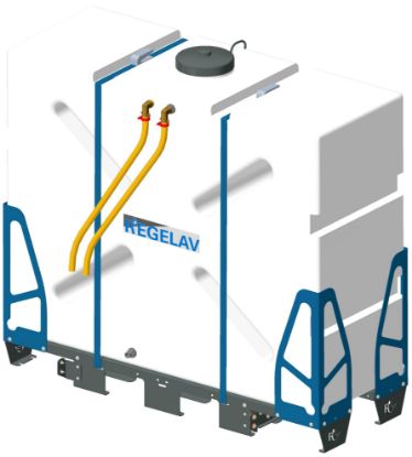 Kit cuve à eau 1000L sur châssis pour nettoyeur embarqué GA340-390-690