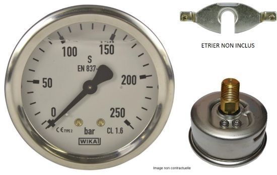 Image de Manomètre liquide axial 0-250 Bar Ø50 MNPT1/4