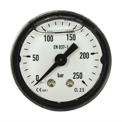 Manomètre liquide axial 0-250 Bar Ø40 M1/8 boitier plastique