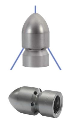 Buse canalisation 6 jets arrière+1 avant F1/2 HP 120 inox