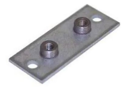 Plaque à visser pour collier rigide Ø12.7-18 zingué