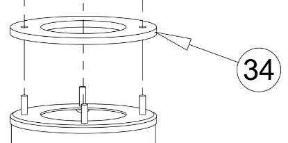 Disque d'isolation HAUT en céramique d'oxyde pour chaudière TEHA BR1000