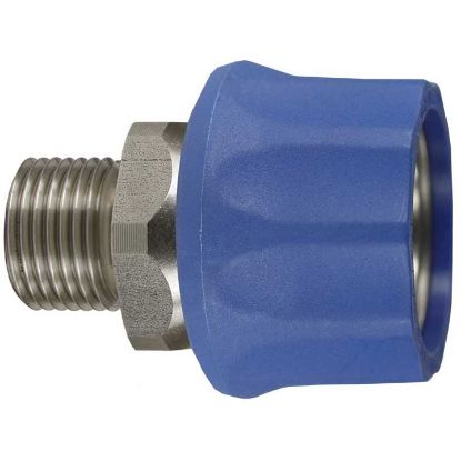 Coupleur femelle à billes ST-3100 M1/4 inox + protection bleue